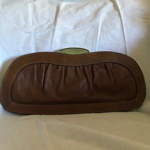 Fifty Four Fossil Brown Leather Clutch